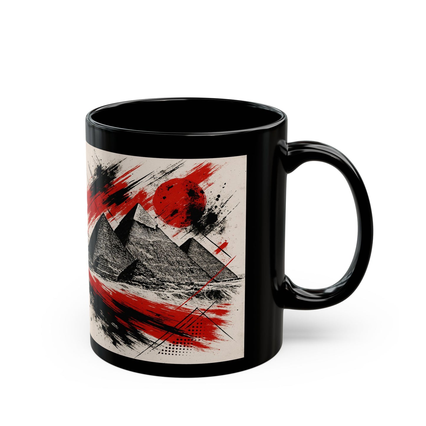 Artistic Black Pyramid mug